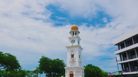 Jubilee Clock Tower in George Town Penang Malaysia Stock Footage 344415904