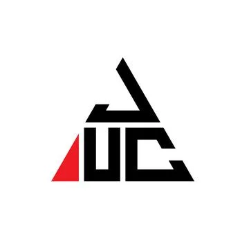 JUC triangle letter logo design with triangle shape. JUC triangle logo desi.. Stock Illustration