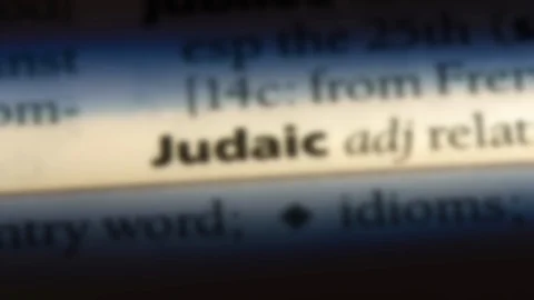 Judaic word in a dictionary. Stock Footage 99561825