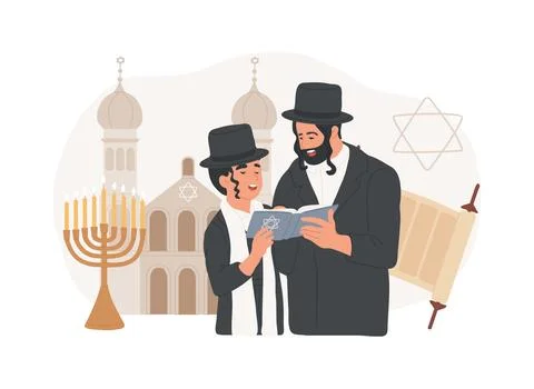 Judaism isolated concept vector illustration. イラスト素材