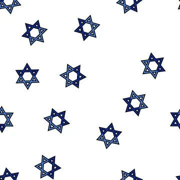 Judaism religion vector seamless pattern Stock Illustration