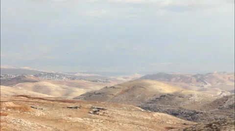 Judean Desert. View from Mount Scopus. Jerusalem. Israel Stock Footage 41867764