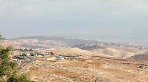 Judean Desert. View from Mount Scopus. Jerusalem. Israel Stock Footage 41867787