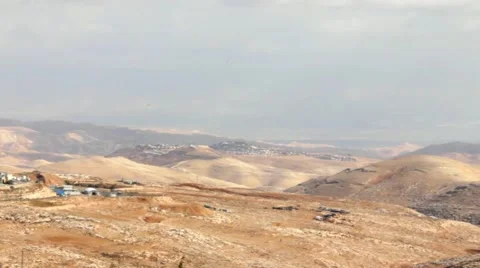 Judean Desert. View from Mount Scopus. Jerusalem. Israel Stock Footage 41868897