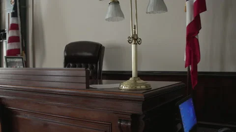 Judge Bench Stock Footage 224538835
