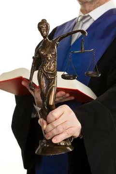 Judge with code and justice Stock Photos