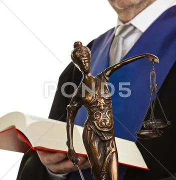 Judge with code and justice Stock Photos