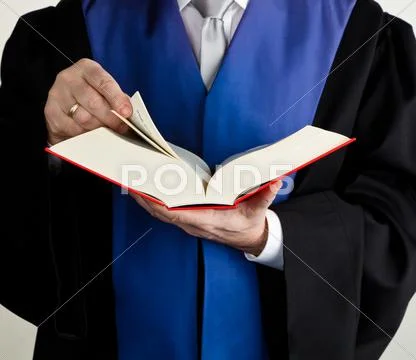 Judge in court with code Stock Photos