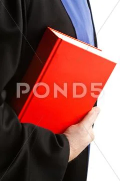 Judge in court with code Stock Photos