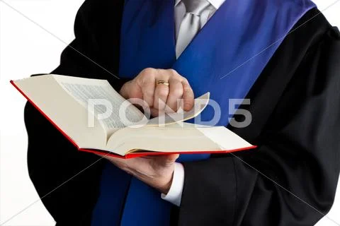 Judge in court with code Stock Photos