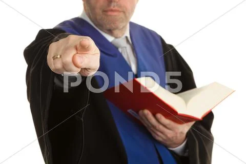 Judge in court with code Stock Photos