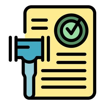 Judge document icon vector flat Stock Illustration