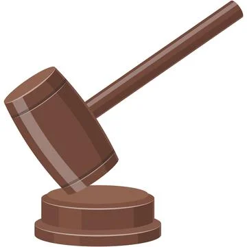 Judge gavel icon vector law hammer illustration Stock Illustration