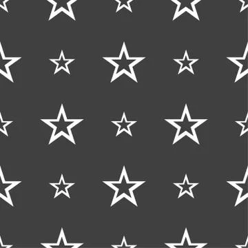 Judge hammer icon. Seamless pattern on a gray background. Stock Illustration