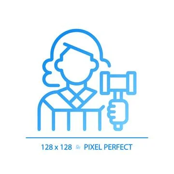 Judge pixel perfect gradient linear vector icon Ilustração Stock