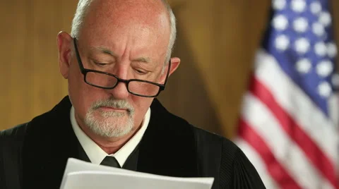 Judge  reading verdict Stock Footage 56772286