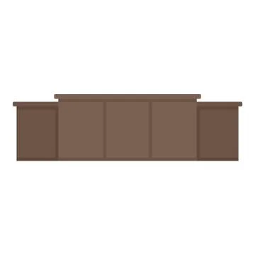 Judge table icon, flat style Stock Illustration