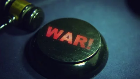 Judge's gavel strike and War! text Stock Footage 292444553