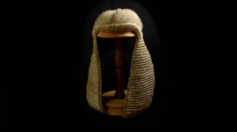 Judge's Wig on a Stand, Turning Stock Footage