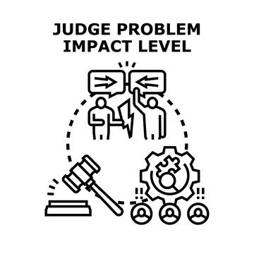 Judging problem impact level and dispute resolution Stock Illustration