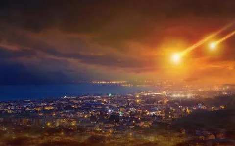 Judgment day, end of world, asteroid impact Фото