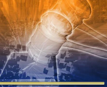 Judicial hearing Abstract concept digital illustration Stock Illustration