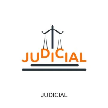 Judicial logo isolated on white background for your web, mobile and app desig Stock Illustration