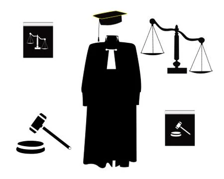 Judicial order items Stock Illustration