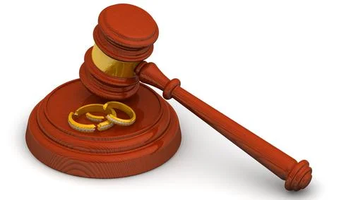 Judicial practice in divorce Stock Illustration