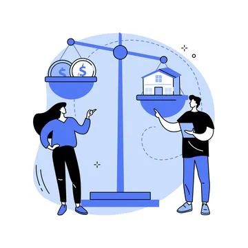 Judicial separation abstract concept vector illustration. Stock Illustration
