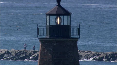 Judith Point Lighthouse Stock Footage 65388118