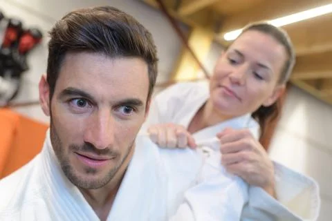 Judo lesson Stock Photos
