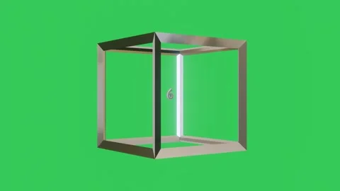 Judul:Inggris: 3D Chrome Countdown Nine to Zero with Rotating Cube Frame on.. Stock Footage 306948014