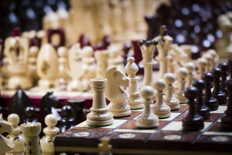  juegos de ajedrez juegos de ajedrez, lonja de los Panos o Sukiennice edif... Stock Photos