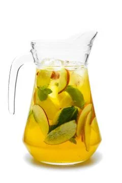 A jug of apple lemonade Stock Photos