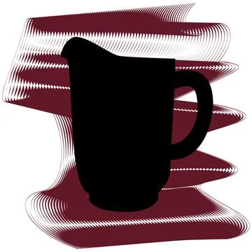 Jug of beer icon of a set. Icon on vinous ripples isolated on white backgrond 스톡 일러스트