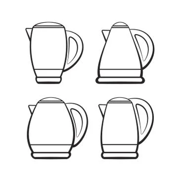 Jug in black Stock Illustration