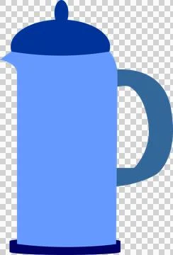 JUG DESIGN FLAT IMAGE ILLUSTRATION PNG BLUE COLOR Stock Illustration