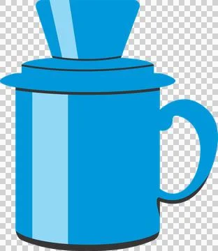 JUG DESIGN FLAT IMAGE ILLUSTRATION PNG BLUE COLOR Stock Illustration