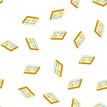 Jug drawing isometric icon seamless pattern color Stock Illustration