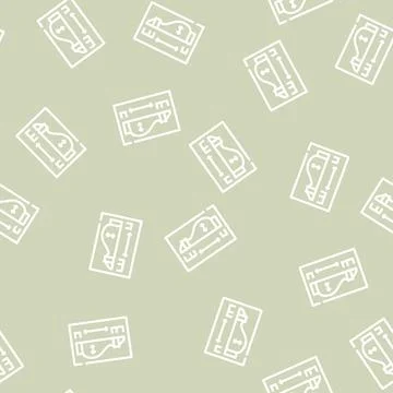 Jug drawing line vector seamless pattern black Stock Illustration