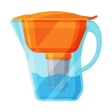 Jug Filter for Water Purification, Special Modern Technologies Vector Stock Illustration