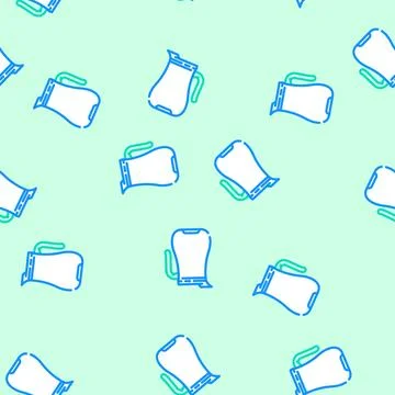 Jug glass package vector seamless pattern Stock Illustration