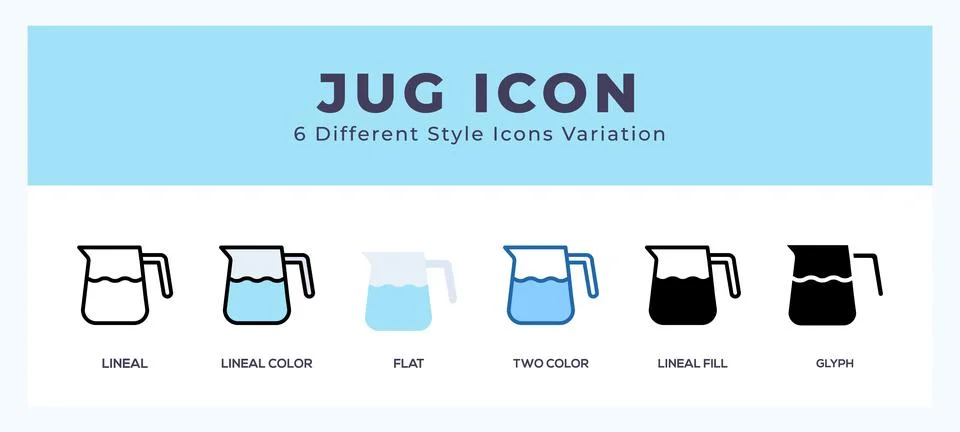 Jug icon in different style vector illustration. 库存插图