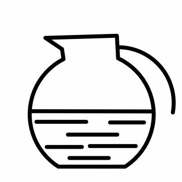 Jug icon in flat style Stock Illustration