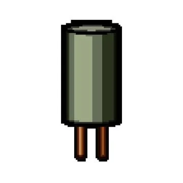 Jug microchip pixel art vector illustration 스톡 일러스트