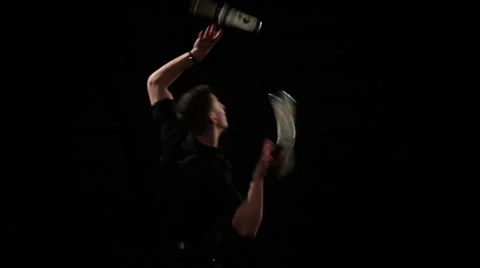 Juggler the barman Stock Footage 47743646