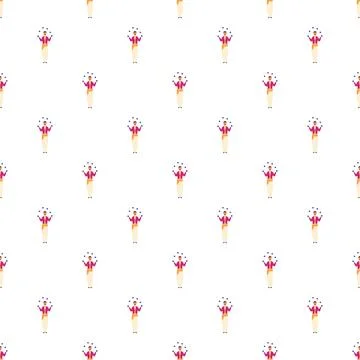 Juggler performing circus act seamless pattern background Stock Illustration