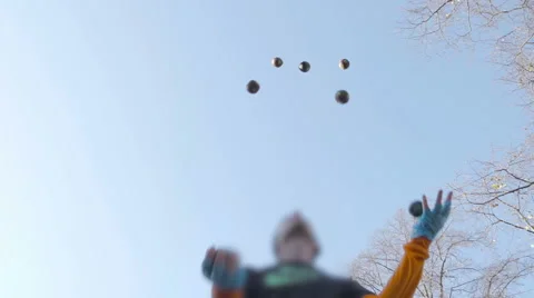Juggler In Slow Motion Video stock 60959585