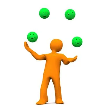 Juggler smileys Stock Illustration